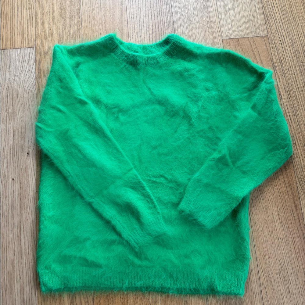Sophnet. Green Angora Sweater Jumper